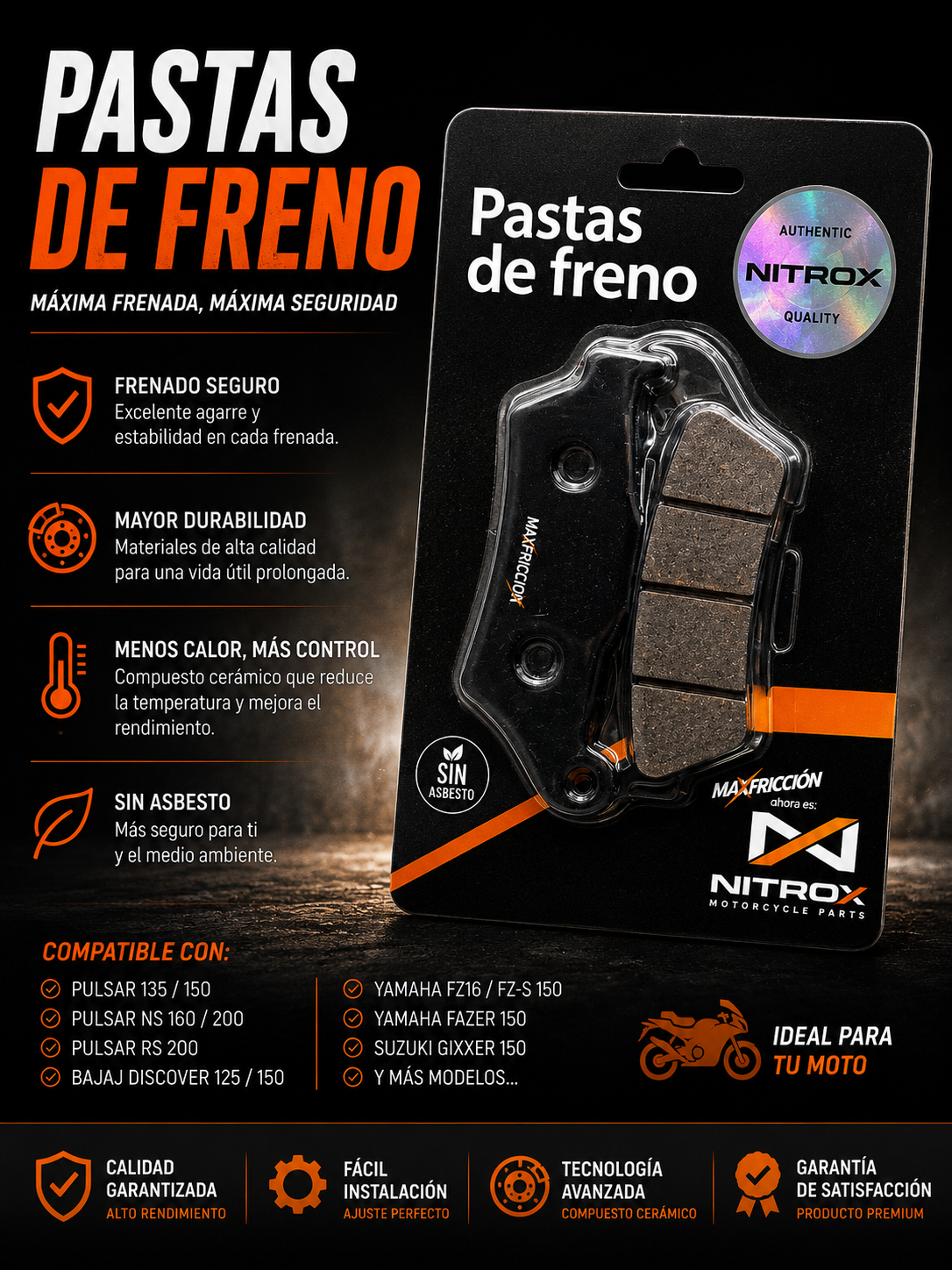 PASTILLAS FZ/DISCOVER/PULAS