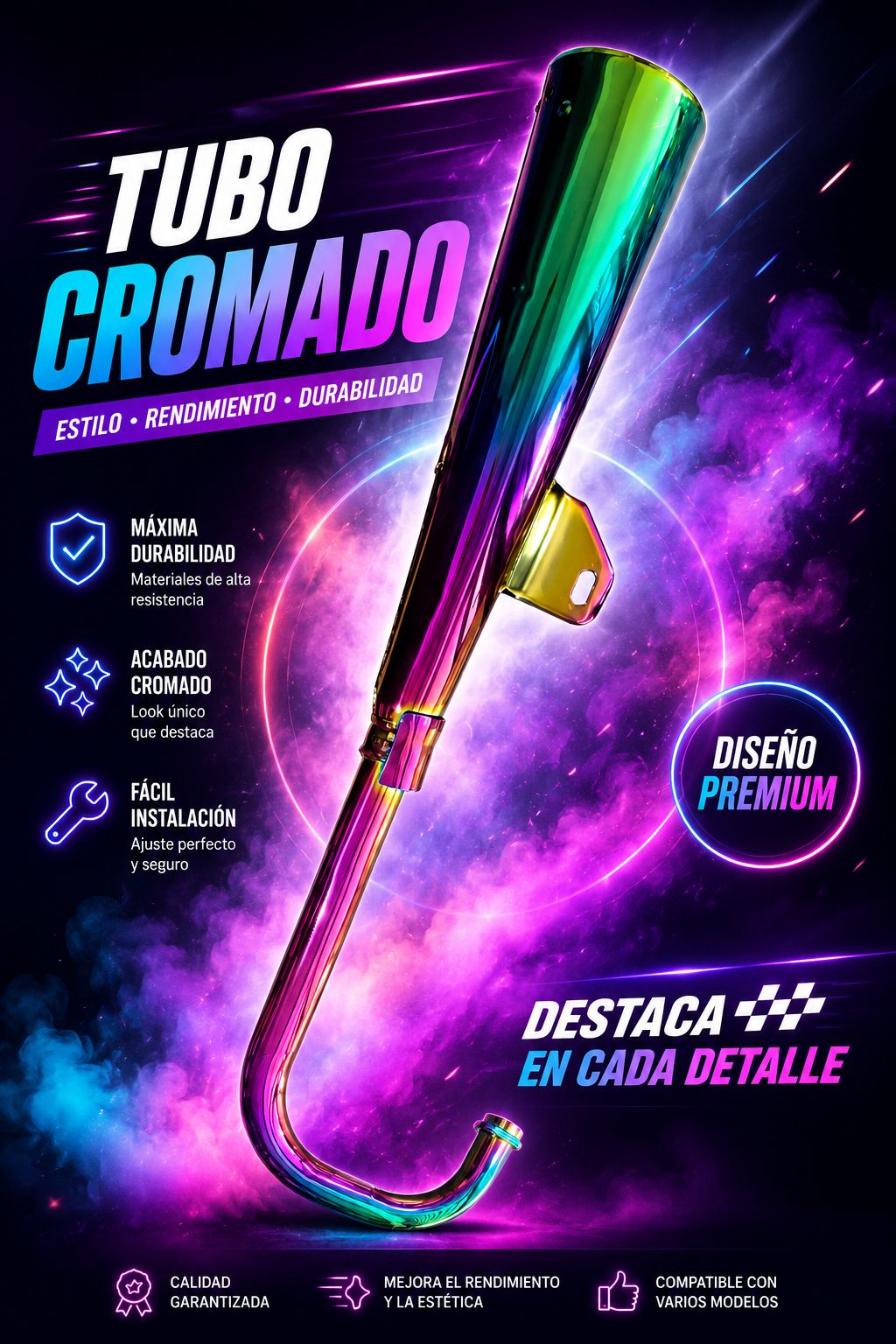 TUBO TORNASOLADO DE LUJO GN H